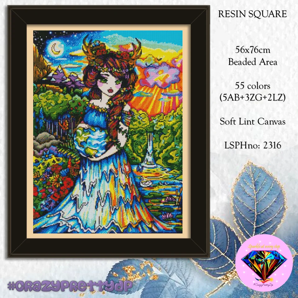 Сумасшедший надодп алмазная живопись LSPH 2316 квадратная смола популярный горный