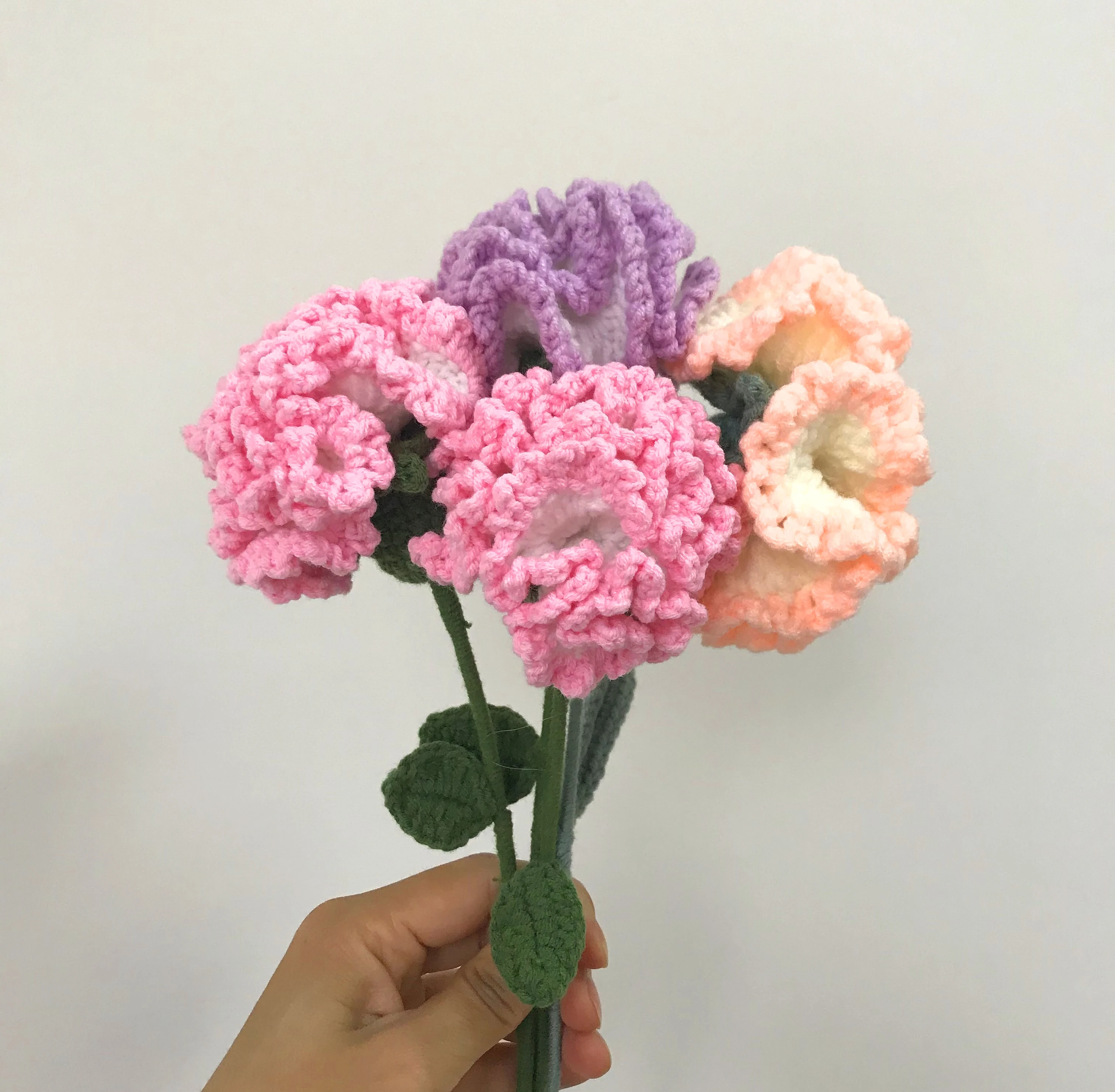 

Artificial Sunflower crochet Mother's Day Carnation Flowers Preserved Bouquet Teachers' Day Surprise Gift Wedding Home Decor
