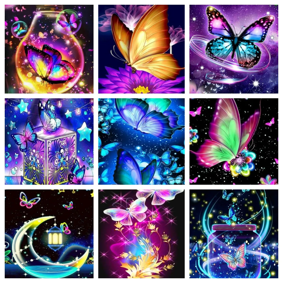 

Набор для алмазной вышивки «бабочка»