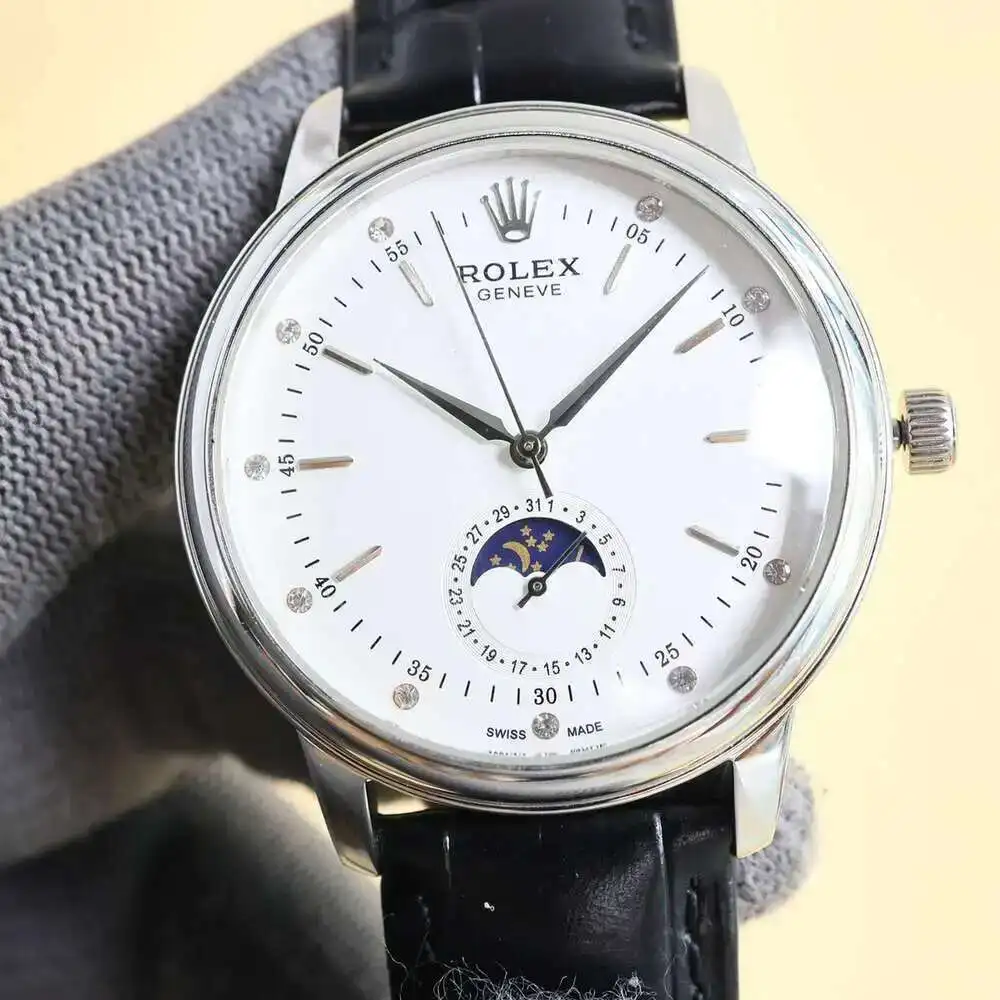 Платиновые Часы Выпущенные В 2024 Году Celi Moonphase SerieS. Мужские НаручНые ElEgant