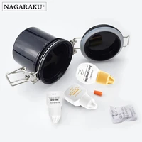 nagaraku glue tank adhesive storage activated carbon eyelash extensions glue box seal container 3 glue and 1 storage box
