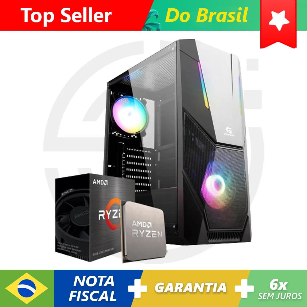 Pc Gamer Enifler Black Hawk Amd Ryzen 5 5600G, 16Gb Ram, Ssd 240Gb