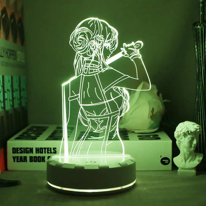 ANMIT-Panel de luces LED acrílico SPY×FAMILY Yor Forger figura 3D lámpara para decoración de la habitación del hogar adorno de escritorio toque Anime luz nocturna
