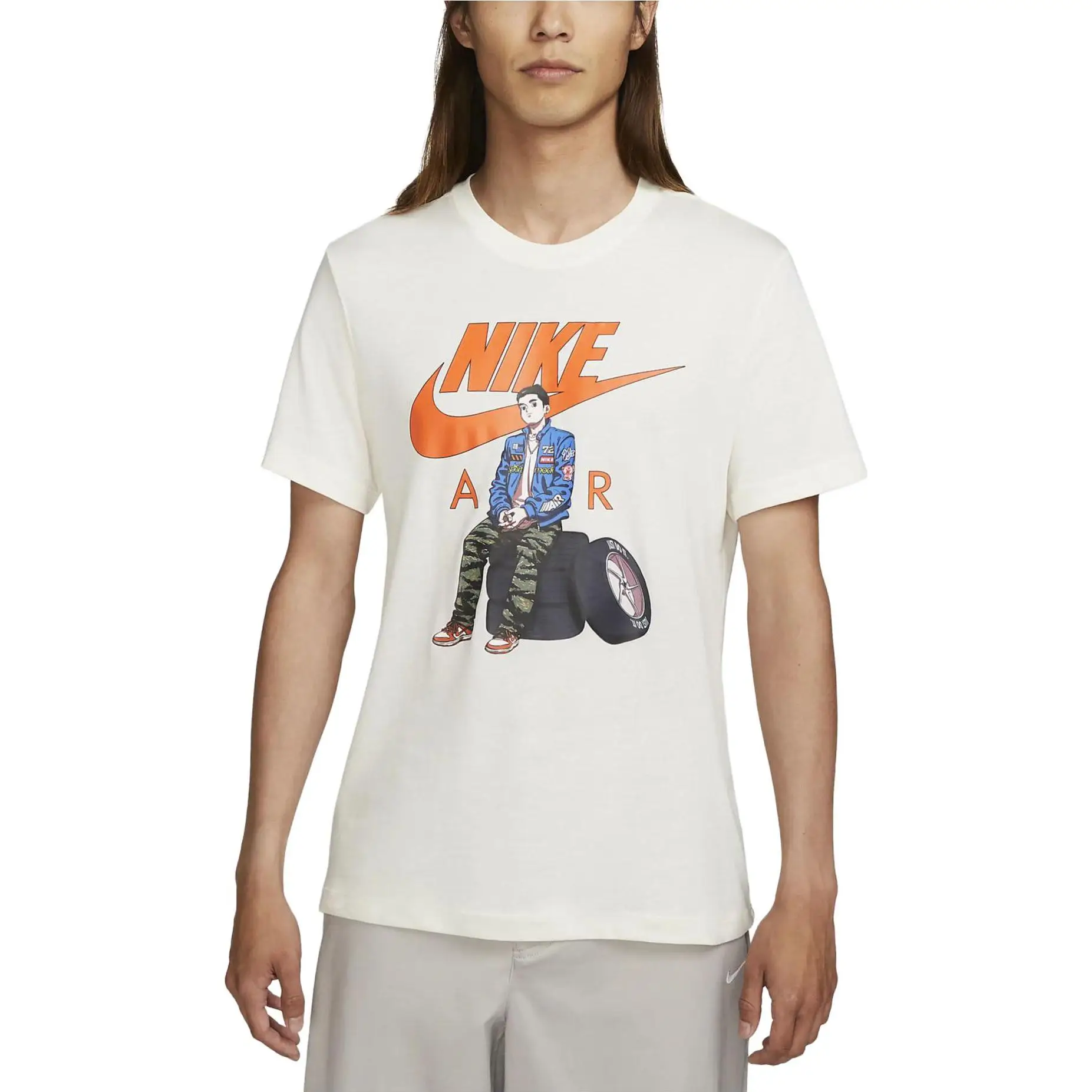 Мужская футболка с круглым вырезом и коротким рукавом принтом персонажей Nike топы