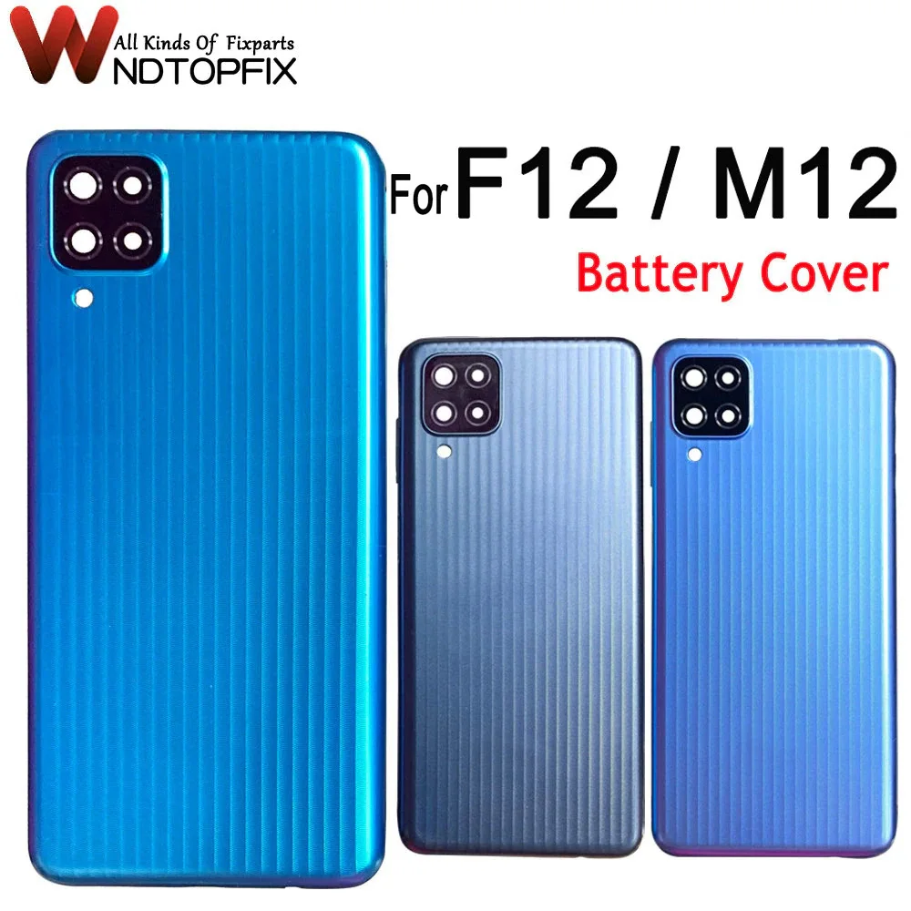 Задняя крышка батарейного отсека 6,5 дюйма для Samsung F12, задняя крышка корпуса, SM-F127G SM-F127F/DSN для Samsung Galaxy M12, задняя крышка
