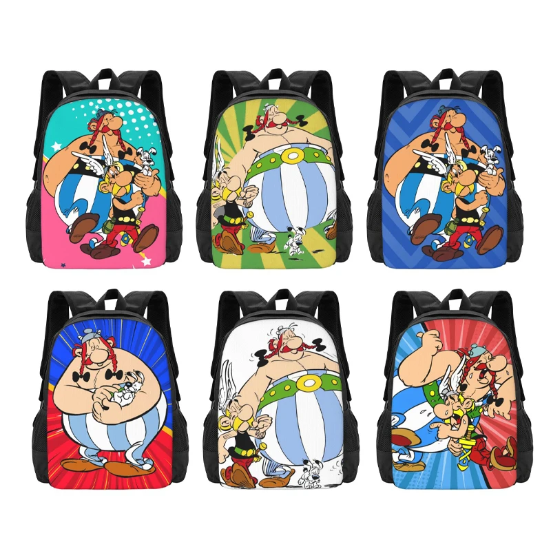Asterix And Obelix Backpack for Girls Boys Travel RucksackBackpacks for Teenage School Bag