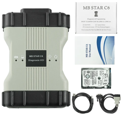 MB Star C6 MB Diagnosis VCI SD Connect C6 OEM DOIP Xen-try Diagnosis VCI с программным обеспечением V2023.03 HDD лучше, чем c4 и c5