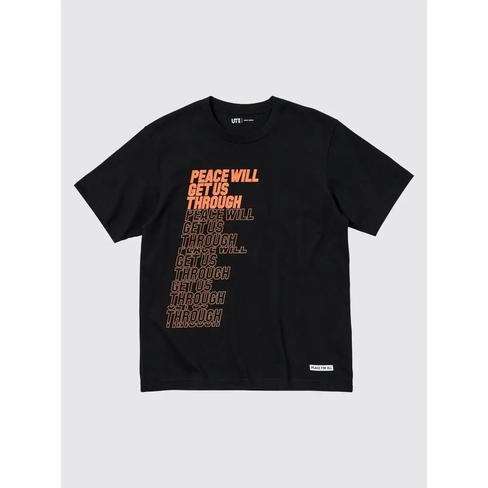 Футболка Uniqlo Peace For All с коротким рукавом и графическим принтом обычного кроя Shingo