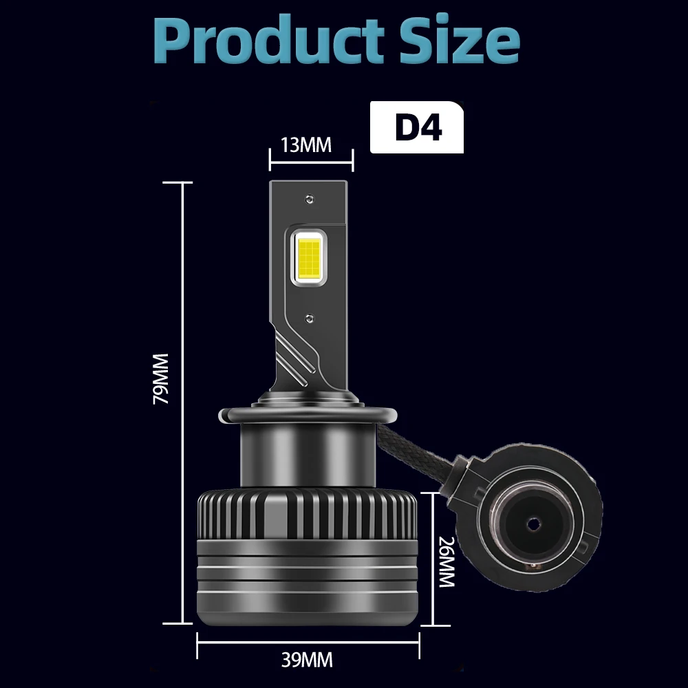2 шт. светодиодная лампа Canbus HID D4S сменные фары автомобильные с вентилятором для
