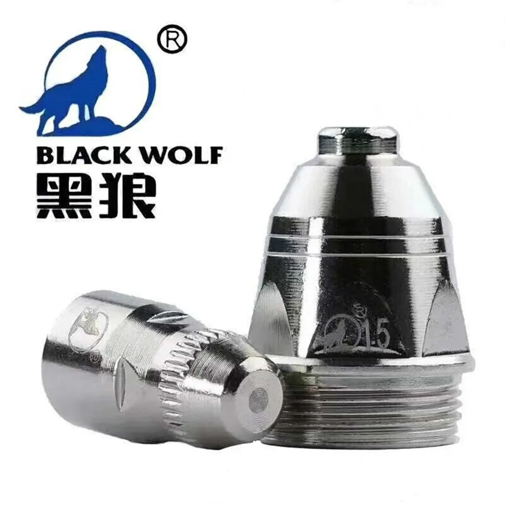 P80 Black Wolf Original Air Plasma Cutting Nozzle Tip 10PCS & Electrode 10PCS For CNC Cutter 60A 80A 100A