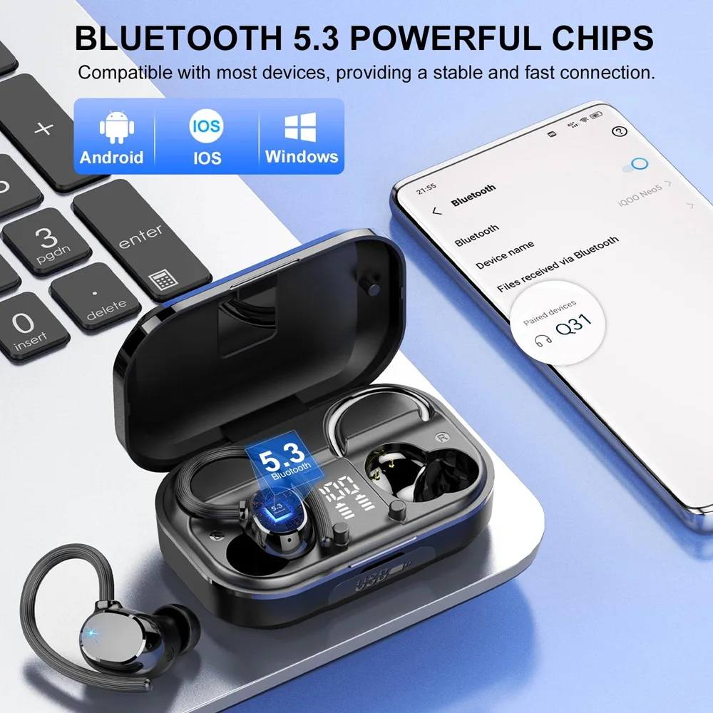 Горячая модель Q31 Накладные наушники Bluetooth-гарнитура цифровой дисплей