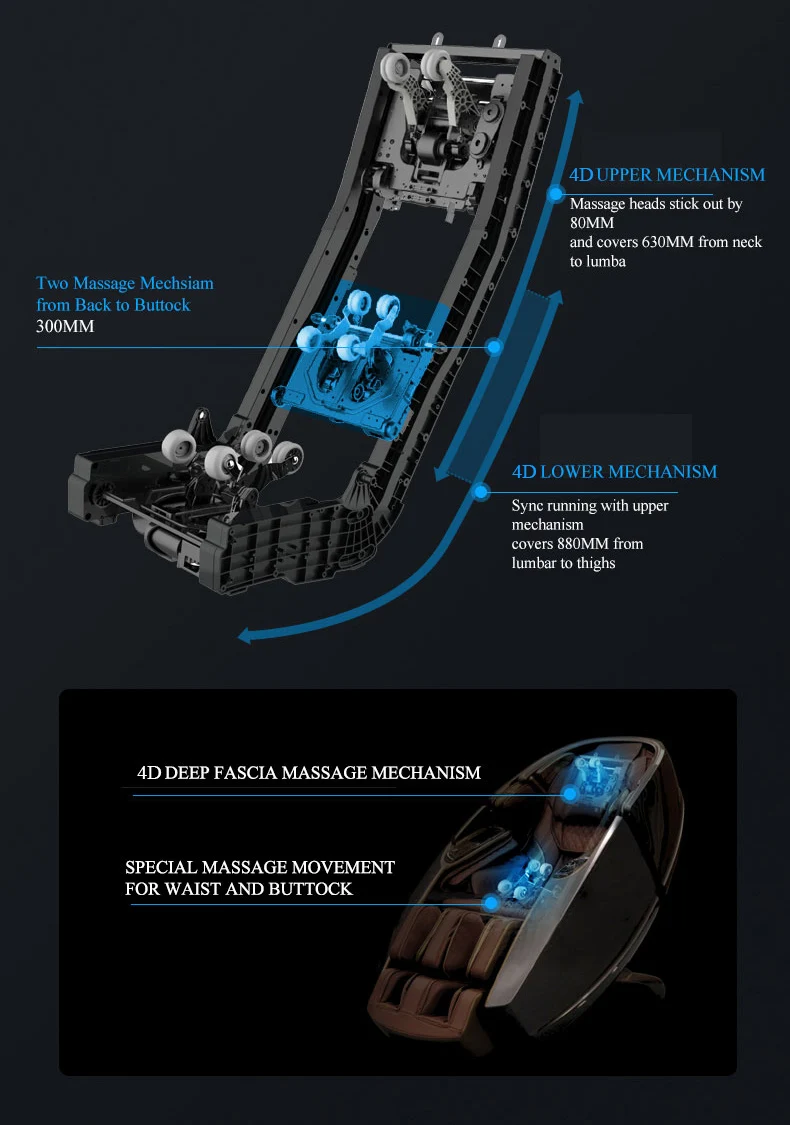 Jinkairui роскошный умный Полный Корпус с нулевой гравитацией Шиацу Массажное кресло