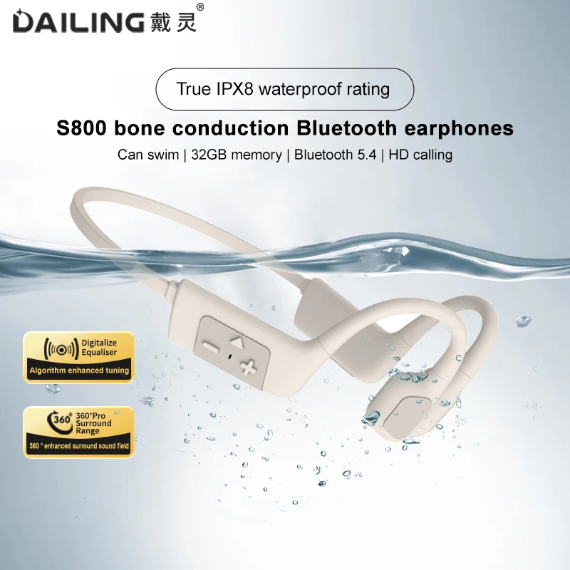 Наушники DaiLing S800 с костной проводимостью шумоподавление водонепроницаемая