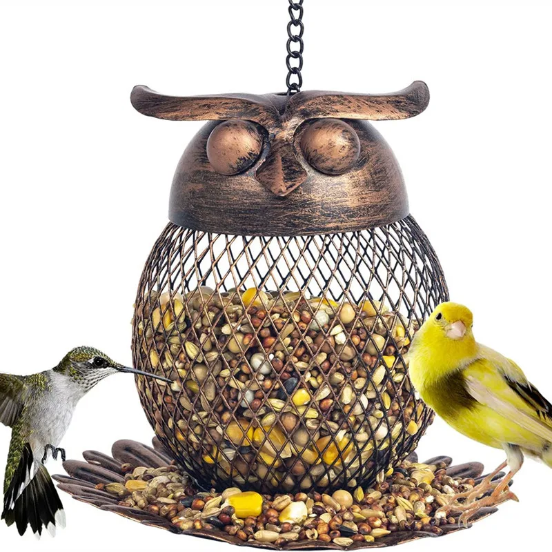 S For Outdoors Hanging Iron Wild Bird Feeder Parrot Parakeets Accessories Backyard Garden Decor Gift