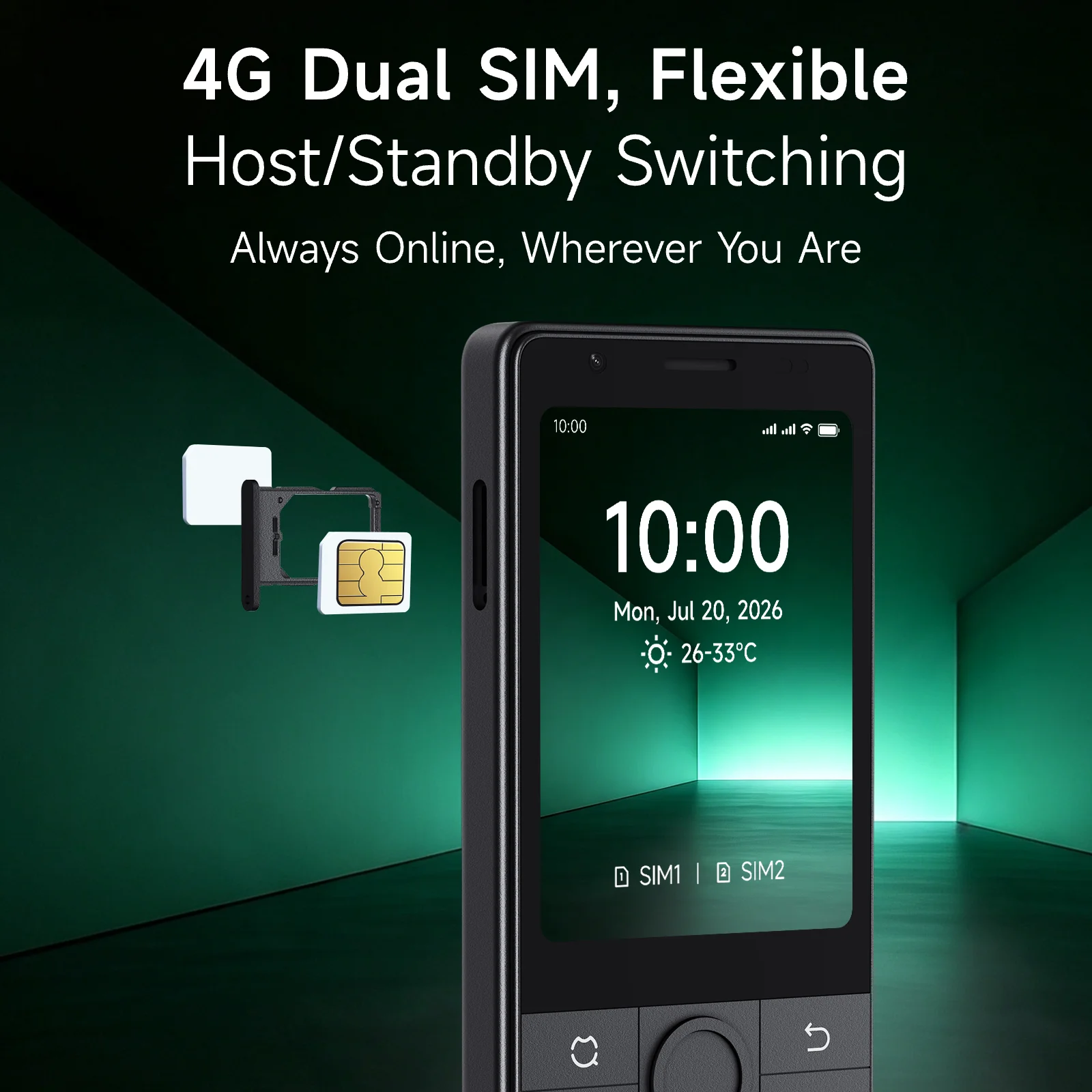 Глобальная версия DuoQin J36, двухсимочный 4G смартфон с функциями Android 13, процессор MTK6761, 2.8-дюймовый сенсорный экран, 13 МП + 2 МП камеры, физическая клавиатура. (art.: 3920dced5ffca) - 3920dced5ffca