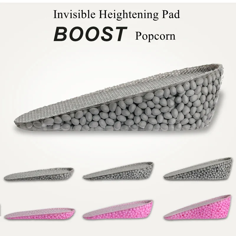 

1Pair New Popcorn Heightening Insoles Silicone Sneaker Inserts for Men Women Feet Pad Boost Sport Breathable Shoe Pads for Shoes