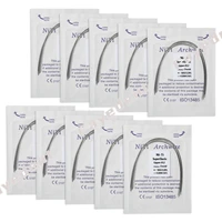 10pks dental orthodontic super elastic niti arch wire round and rectangular oval ovoid form