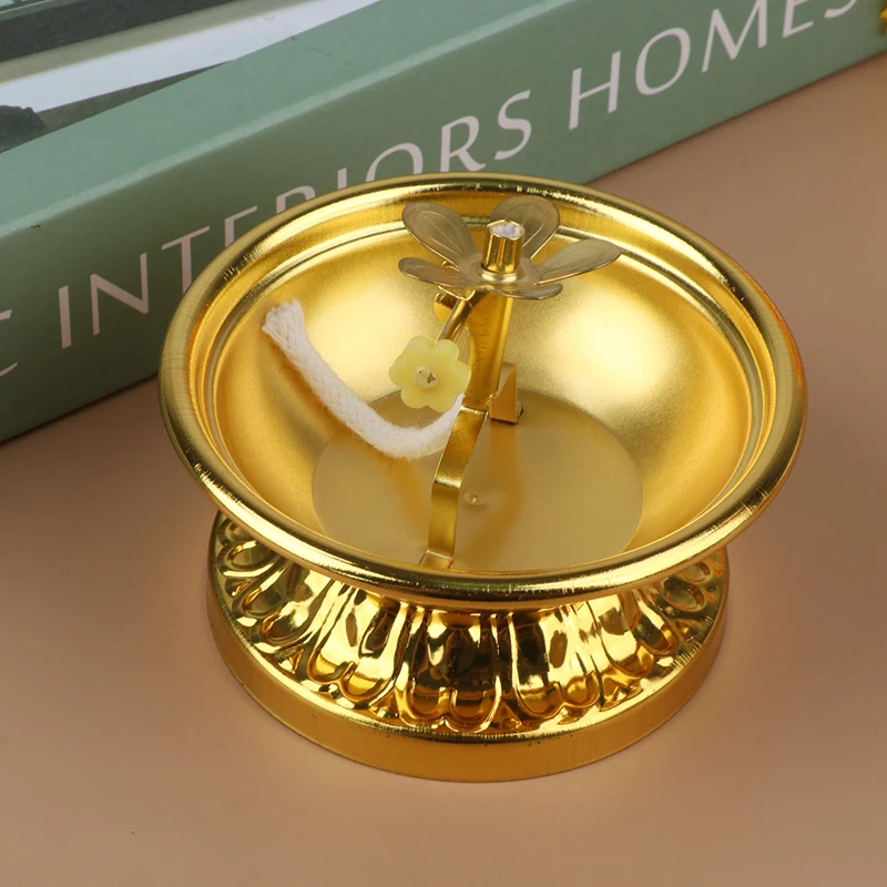 Держатель буддийской лампы для масла лампа ног с масленкой украшение зала Будды