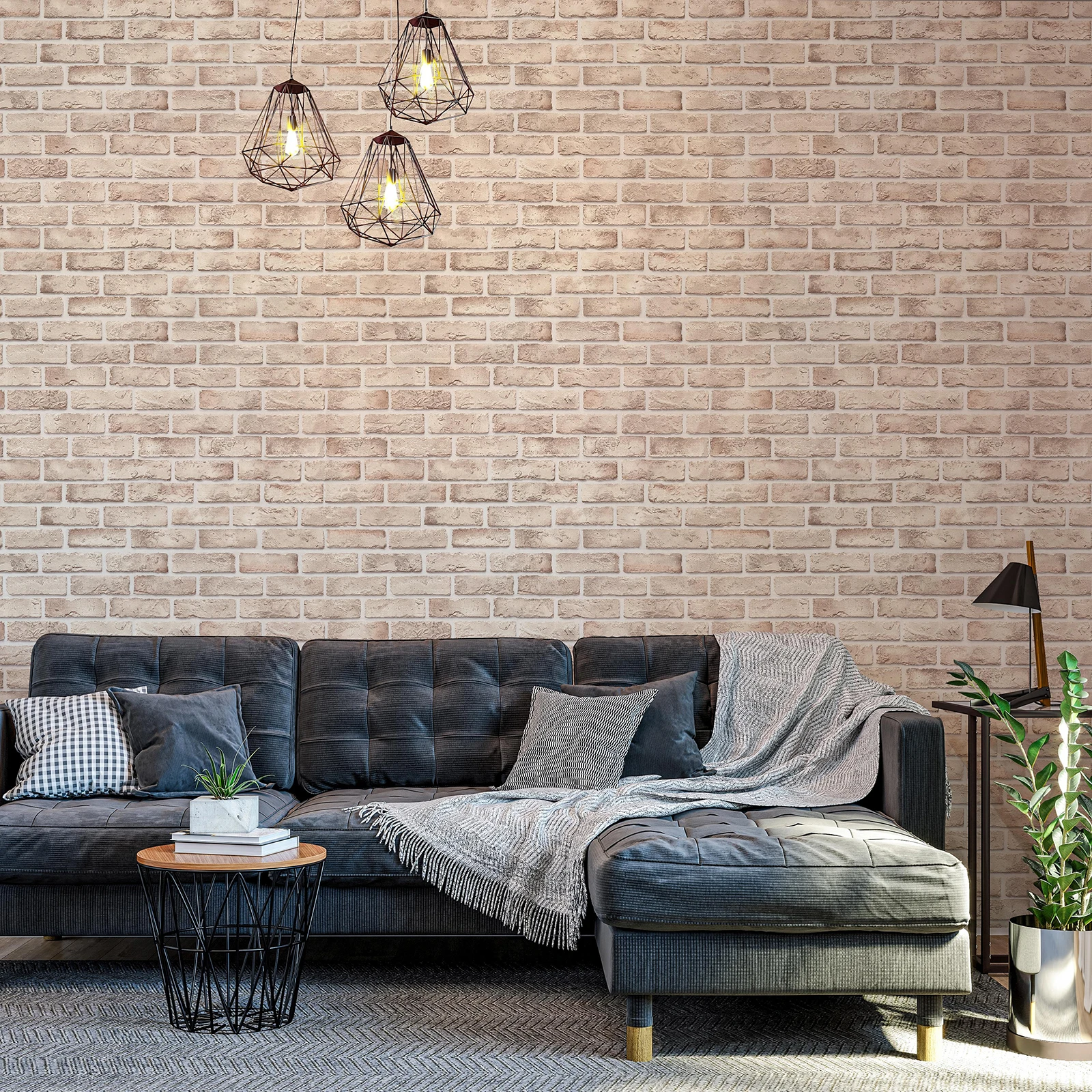 Купить Обои Кирпичиком Серые