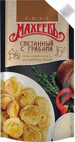 Соус майонезный Махеевъ Сметанный с грибами дойпак 200г - изображение
