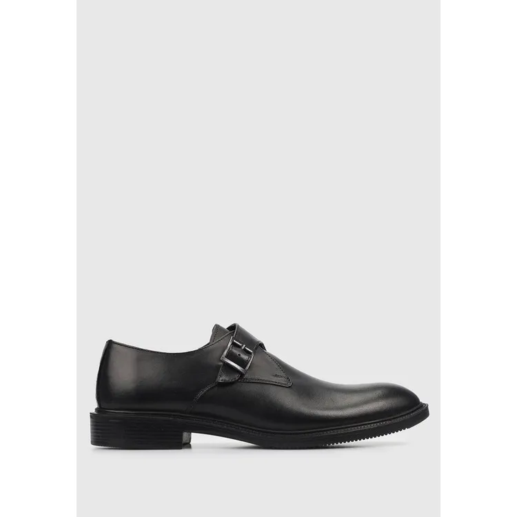 ProvoQ Черная кожаная мужская обувь