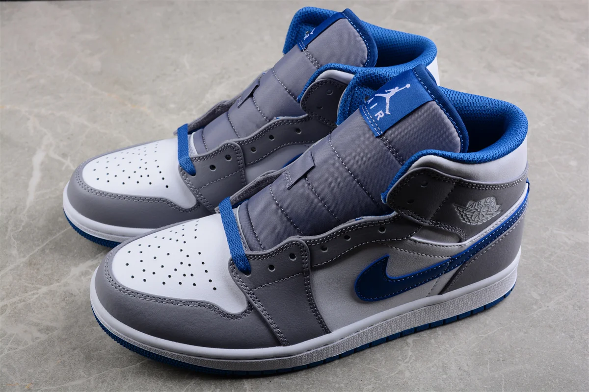 кроссовки Nike Air Jordan 1 Mid “True Blue” AJ1 Спортивная обувь для активного отдыха