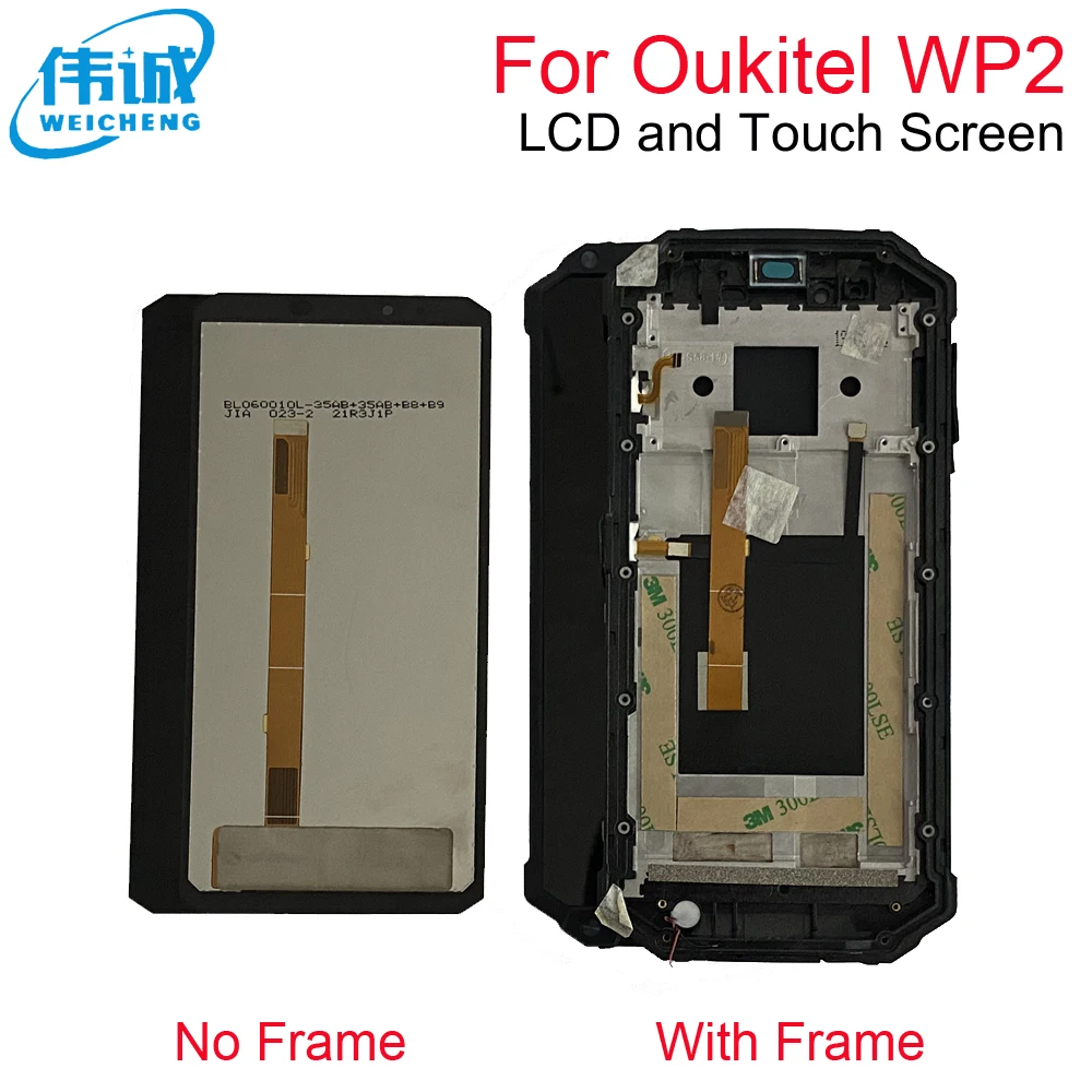 

100% Новый оригинальный ЖК-дисплей и сенсорный экран для Oukitel WP2, дигитайзер, экран WP2, ЖК-дисплей в сборе, замена WP2, ЖК-дисплей с рамкой