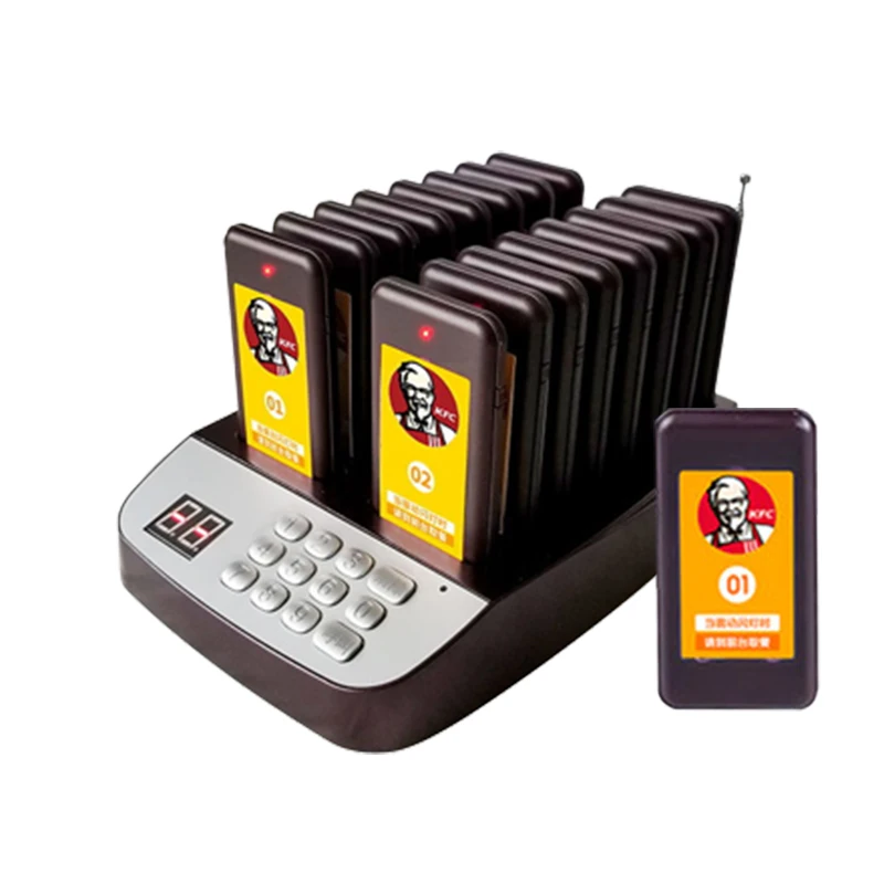 JIANTAO JT-911 With 16 Vibrator Bells Wireless System Restaurant Equipment Buzzer For Hookah Fast Food Truck Coffee Service