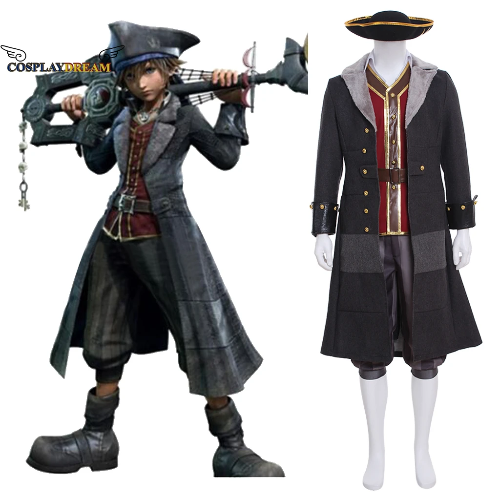 Kingdom Hearts Sora Cosplay Costume Pirate Cosplay Outfit Season 3 Sora Costume Full Set Adult Men Halloween Carnival Costume