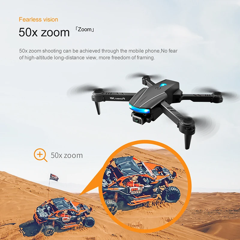 S85 Drone 4k HD Dual Camera Fpv Three-sided Infrared Obstacle Avoidance Distance 50CM Height Keep One Key Return Quadcopter Toy