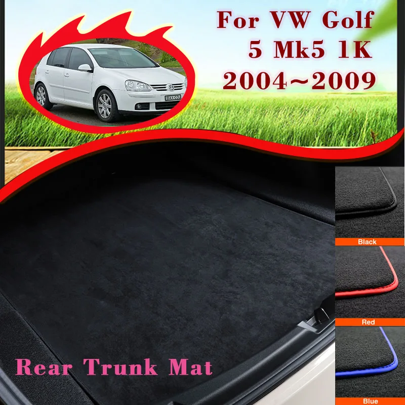 

Car Rear Trunk Mat For VW Volkswagen Golf 5 Mk5 A5 1K 2004~2009 Boot Cargo Liner Tray Trunk Luggage Floor Carpet Pad Accessories