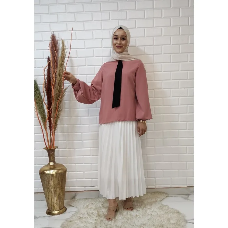 Setri Lin Женская шифоновая рубашка с воздушным шаром и шарфом Setri Lin Женская шифоновая рубашка с воздушным шаром и шарфом