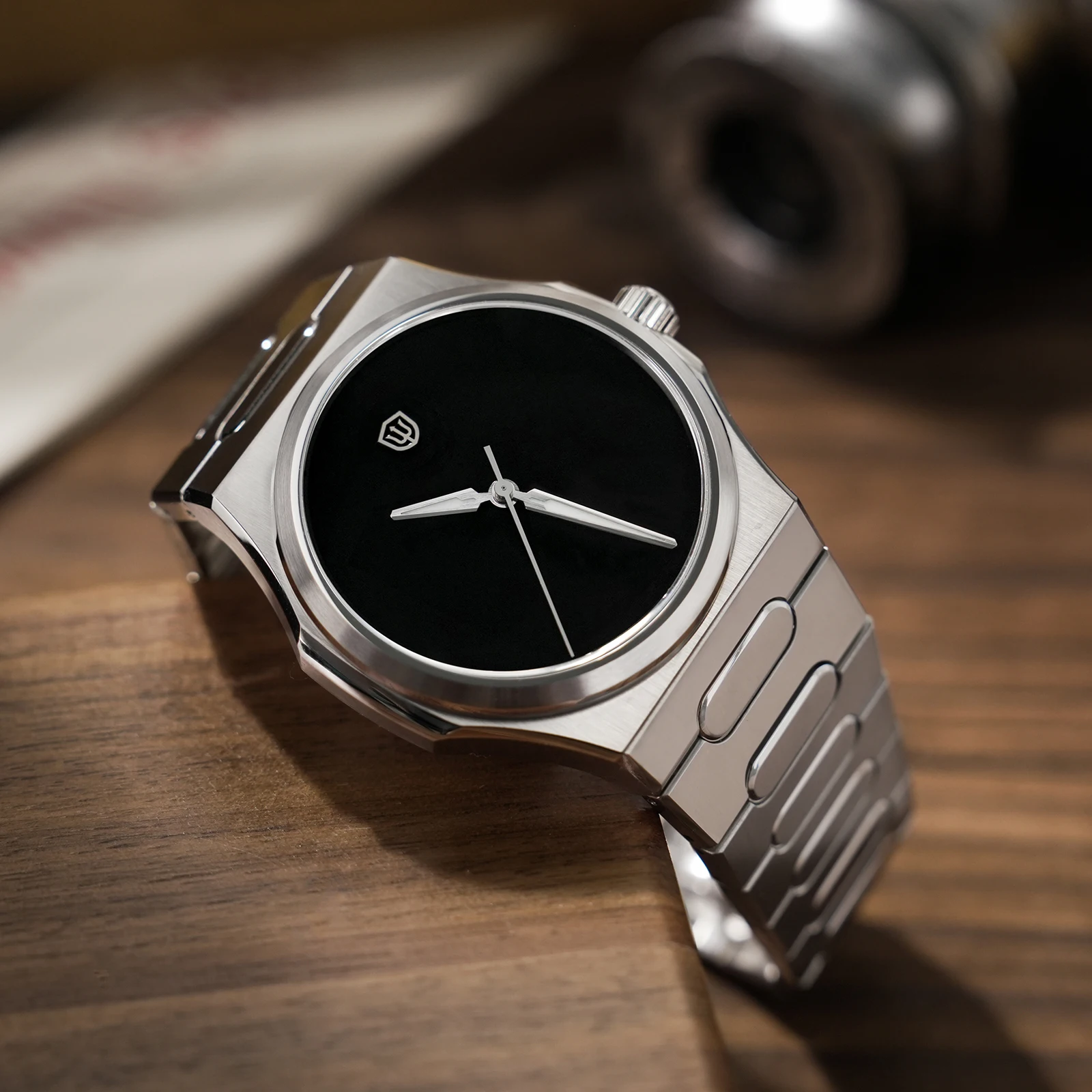 Фото Часы Watchdives WD0016 Super Black для мужчин, ультралегкий циферблат с высокой светопоглощающей способностью, кварцевый механизм VH31/VH60 с бесшумным секундным ходом, сапфировое стекло №2