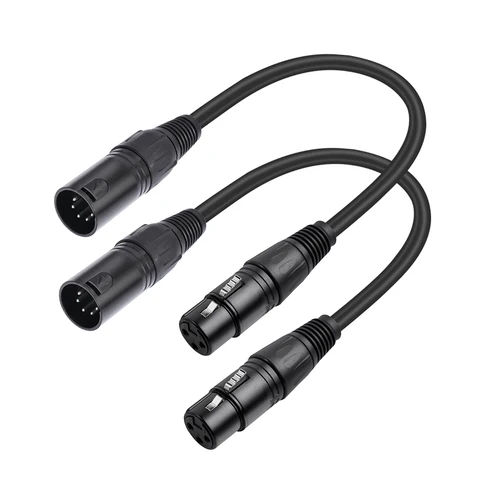 Кабель-адаптер DMX 30 см DMX Кабель для освещения сцены от XLR3 F до XLR 5 М Кабель-адаптер для микрофона DMX Stage Lighting Turnaround