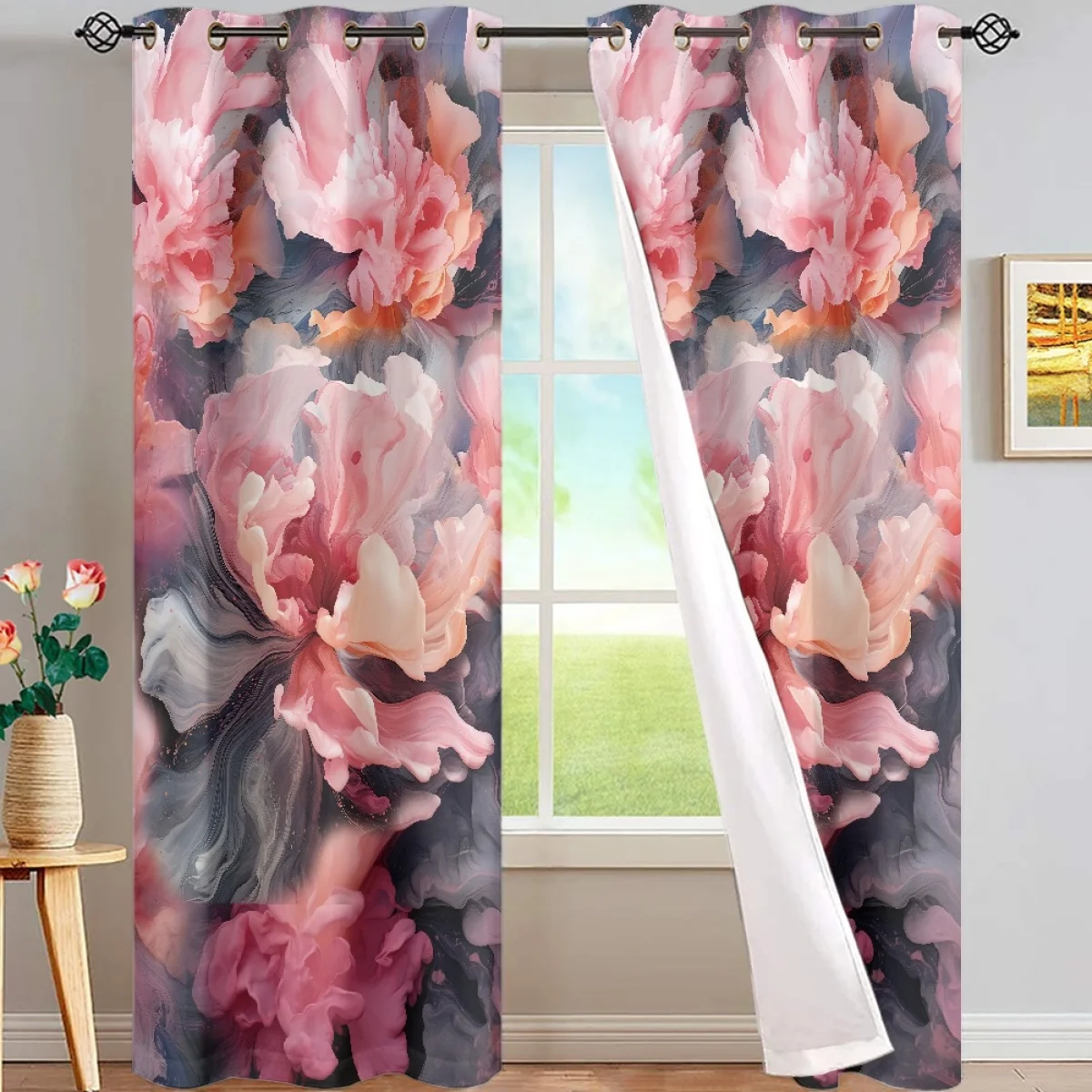 

High Quality Tie-dye Process Exquisite Patterns Curtains Semi-shading Soft Skin-friendly Bedroom Children's Room Bathroom Drapes