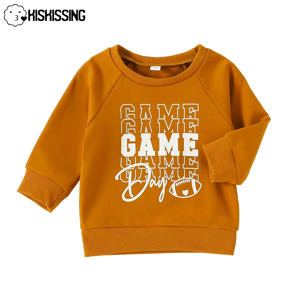 

KISKISSING Autumn Winter Baby Pullover Girls Boys Long Sleeve Letter Print Round Neck Tops 3-24M Infant Sweatshirts Kids Clothes