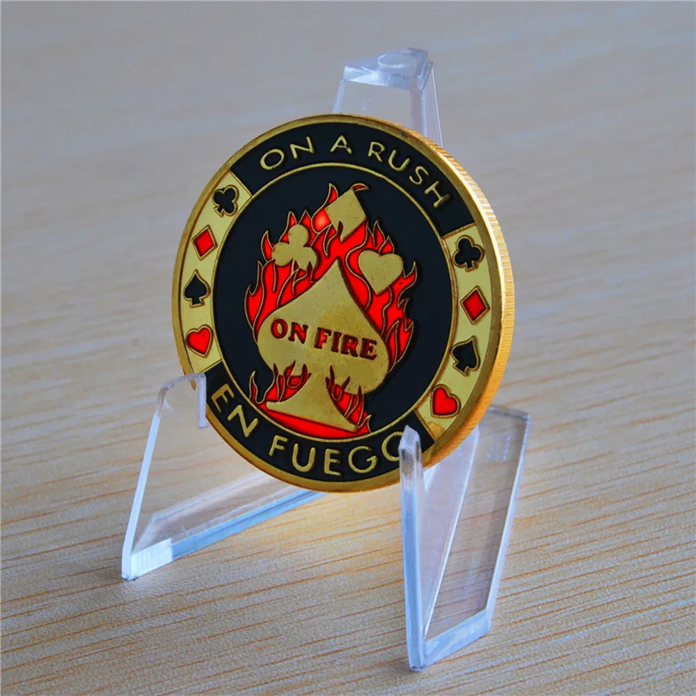 

Защитная крышка для покерных карт казино "золотой на рагу на огне"