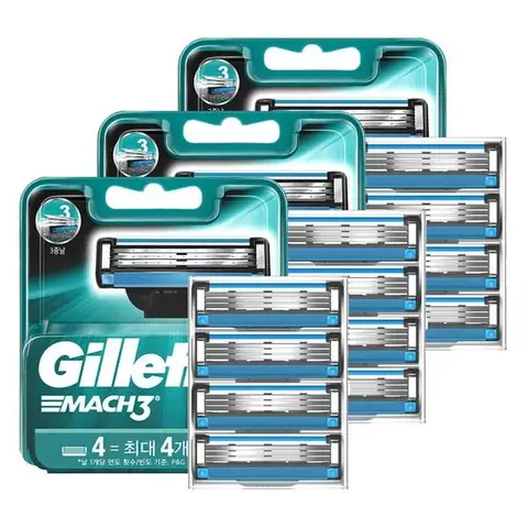 Лезвия для бритвы Gillette Mach3 Original, 12 штук
