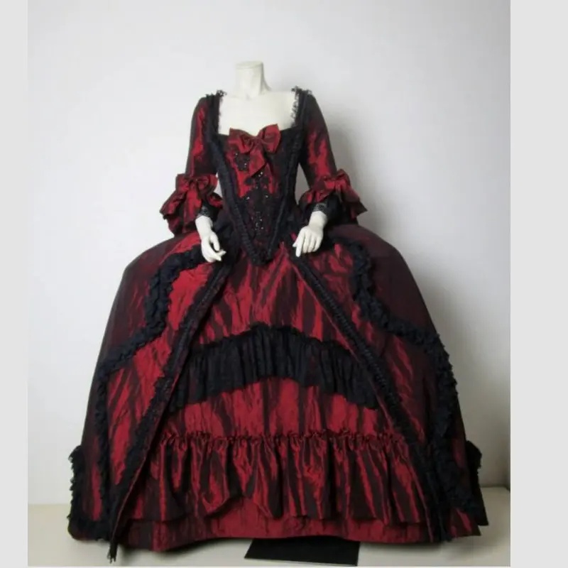 Женское платье Рококо Мария Антуанетта красное платье 1920-х г. Королевское судно Белль Мария-Антуанетта рококо свадебное платье бальное платье на Хэллоуин