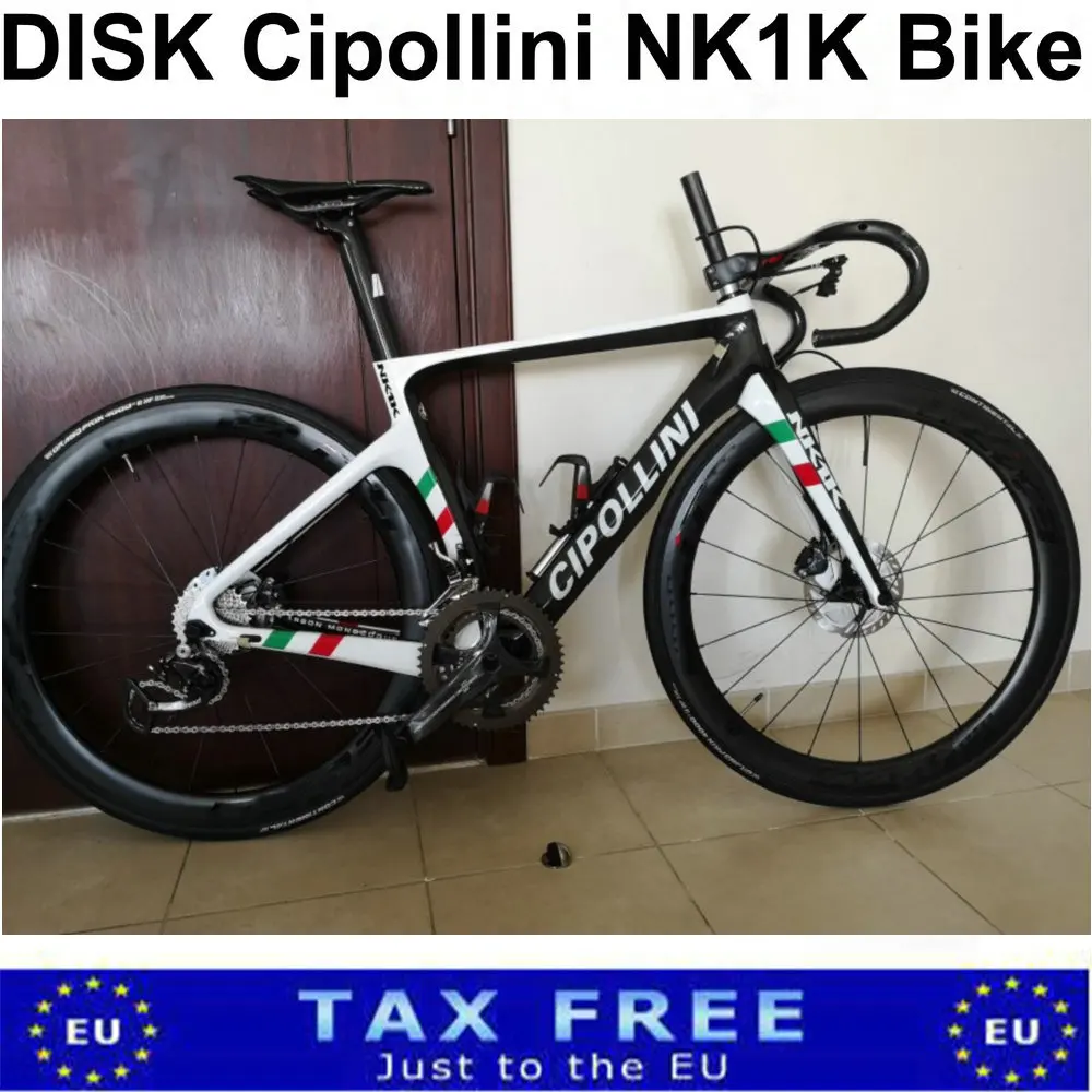 

T1000 сквозная ось Cipollini NK1K диск дорожный велосипед чемпион мира углеродный полный велосипед с R7020 групсет 50 мм углеродная колесная пара