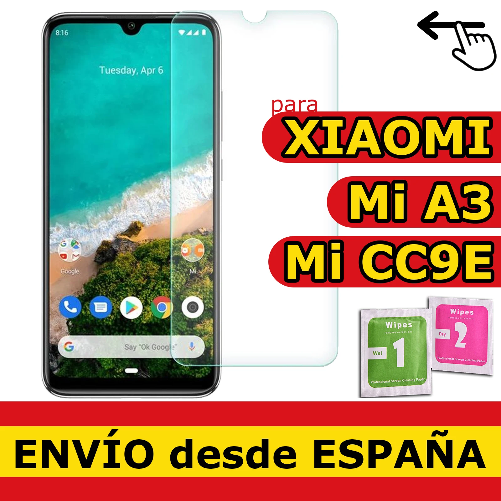 Pellicola Vetro Temperato Per Xiaomi Mi A3 / Mi Cc9E Protezione Qualità Premium 9H 0.33Mm