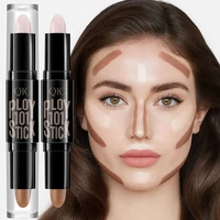2022 new double headed highlighting concealer shadow pen facial waterproof long lasting make up for women