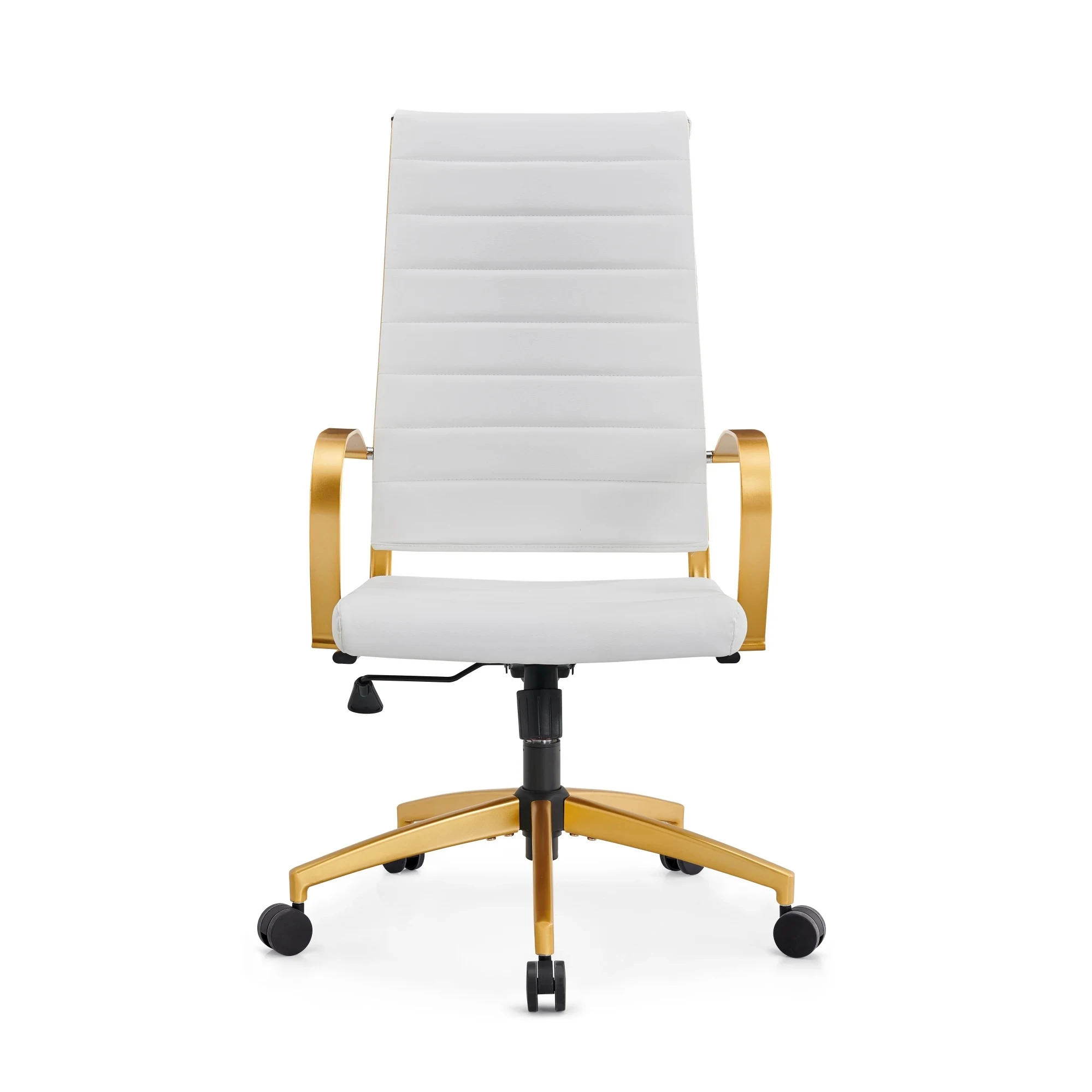 

Nordic Leisure Roller Swivel Office Computer Chair Modern Contracted Household Comfortable with Ergonomic Design 5 Colors[US-W]
