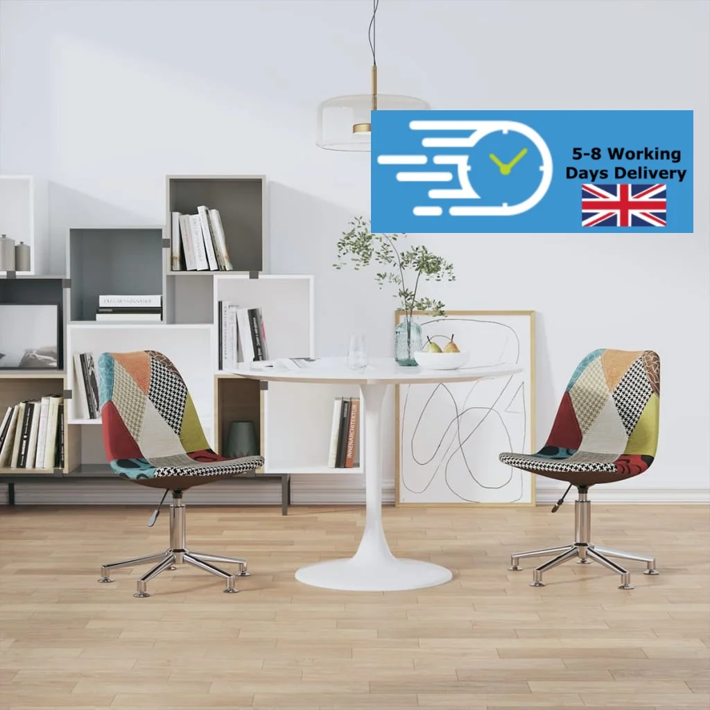 

Swivel Dining Chairs 2 pcs Patchwork Fabric living room furniture, dining armchair 2 armchairs for living room, Office chair