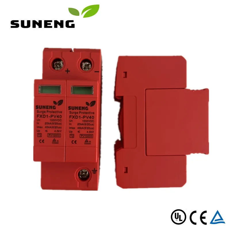 

Free Shipping DC SPD Photovoltaic Surge Protector DC 1000V 500V 2P 20KA ~ 40ka High Voltage Arrester Room DIN 35mm Rail