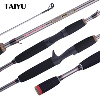 taiyu 1 8m 2 1m shore casting fishing rods 6 15lb lure killer frp carbon fiber spinning pole 2 sections m tip sea fishing rod