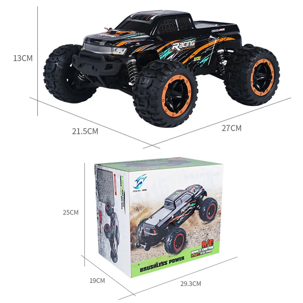 1/16 RC Car 45km/h Brushless Motor 4WD Remote Control Truck Strong Shock Absorber High Speed Off Road RC Drift Race Car Boys Toy enlarge