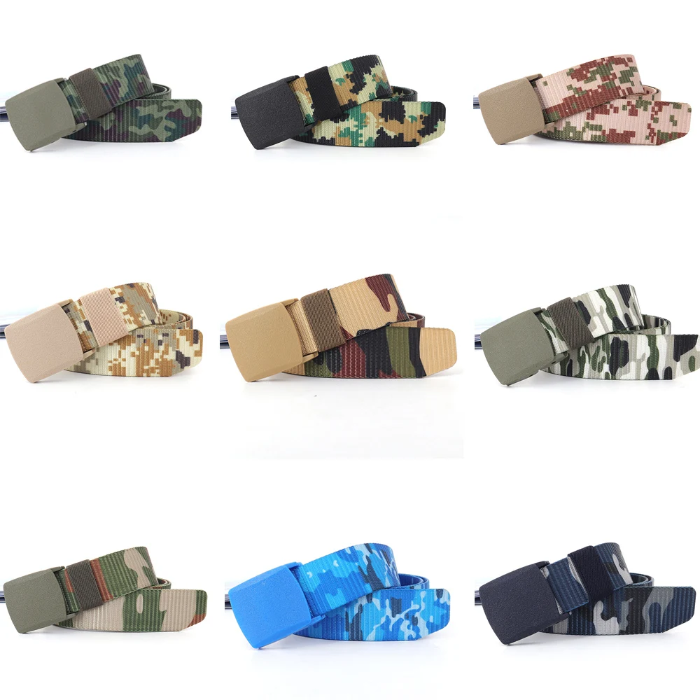 20 Camo Military Tactical Belts for Men Fashion Casual Jeans Accessories High Quality Branded Sports Outdoor Belts for Women New