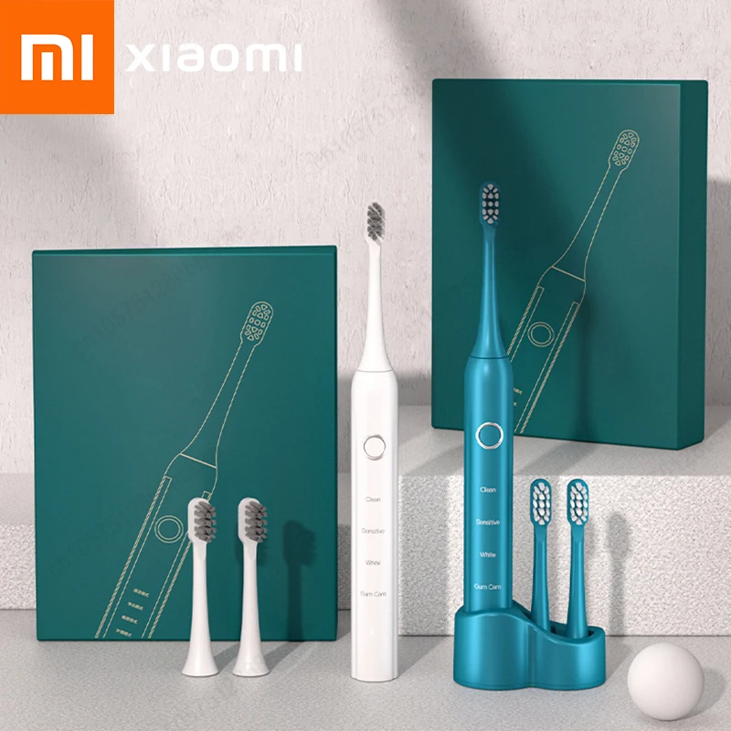 

Xiaomi Sonic электрическая зубная щетка для взрослых 4 режима USB перезаряжаемая Водонепроницаемая электрическая зубная щетка Набор сменных насадок уход за полостью рта
