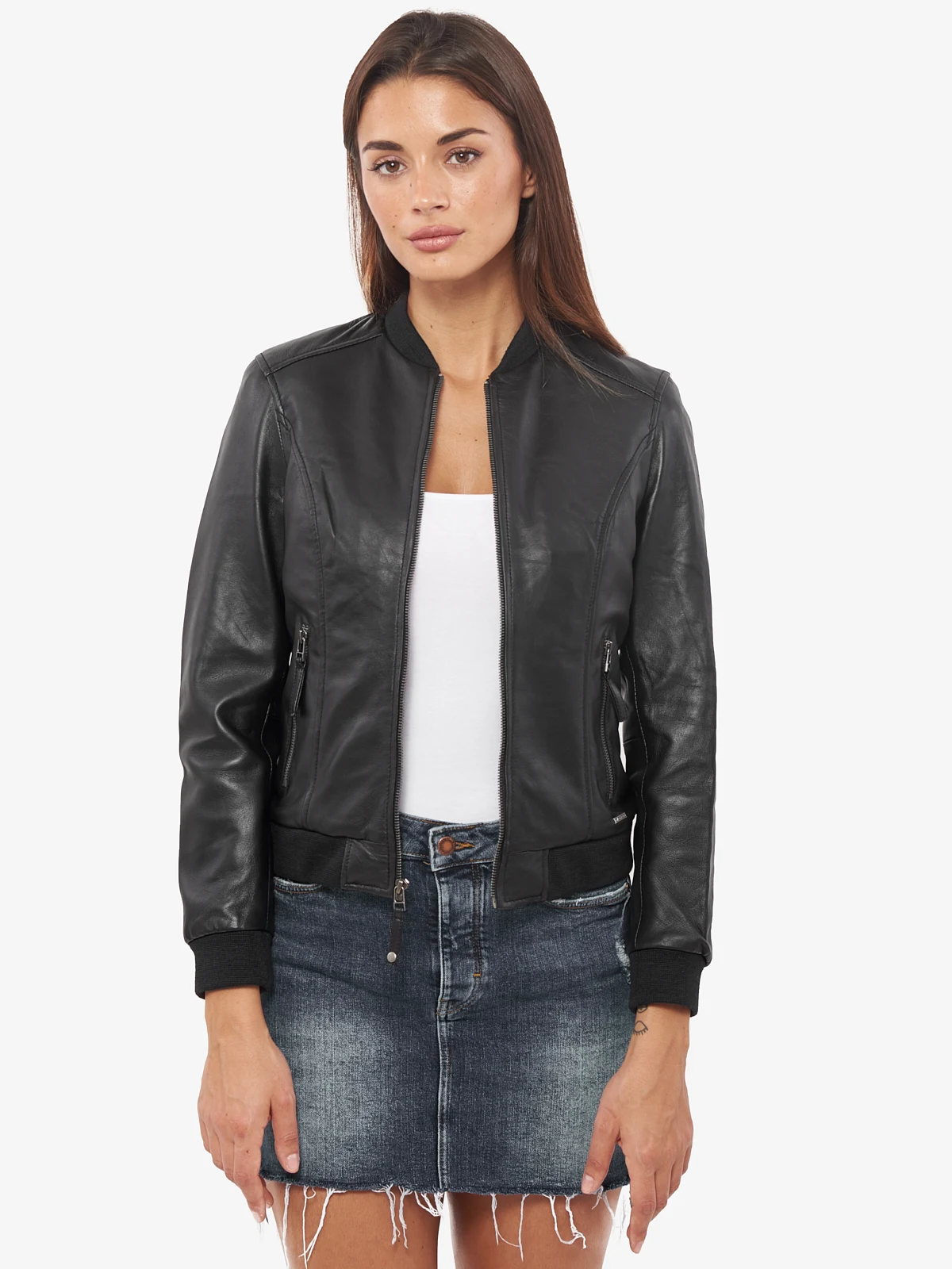 VAINAS European Brand  Women Genuine Buffalo leather jacket for women Real leather  Motorcycle jackets Biker jackets Niovi